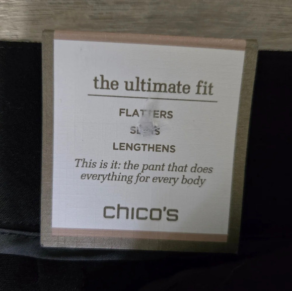 Chico's Ankle Slacks Trousers Womens Size 0.5(S) Black Straight Leg Soft - Picture 10 of 13